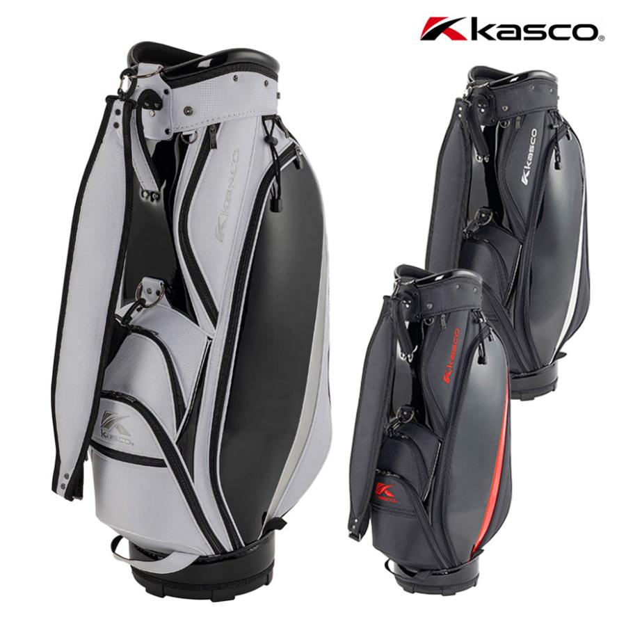 マンダリナダック/Kasco レディース キャディバッグ【黒×白】美品！ kasco（キャスコ） キャディバッグ メンズ KS-0105 9型 大容量 ゴルフ