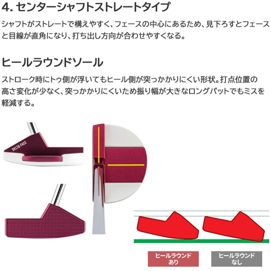 kasco（キャスコ） Red9/9 DELTA-FACE 丸マレット DF-017 パター 右用