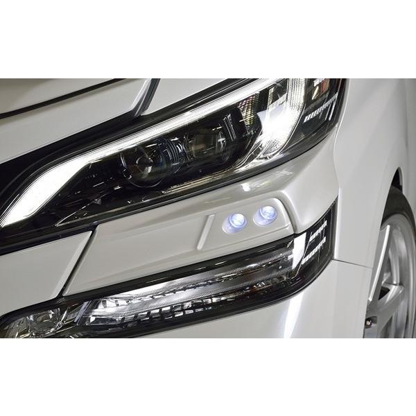 週末セール ROWEN エアロ JAPAN PREMIUM ヘッドライトガーニッシュ FRP製 塗装済 トヨタ ヴェルファイア RR Z 4WD AGH35W用 1T018H00#