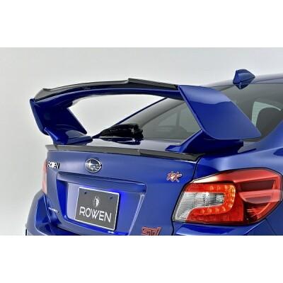wrx s4 vagのトランク　スポイラー付き ROWEN エアロ PREMIUM Edition トランクスポイラー WetCarbon製 クリア
