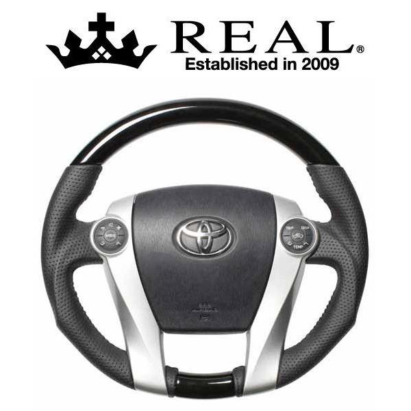 レアル ステアリング オリジナルシリーズ アクア NHP10用 カラー：ブラックウッド (30-2-BKW)