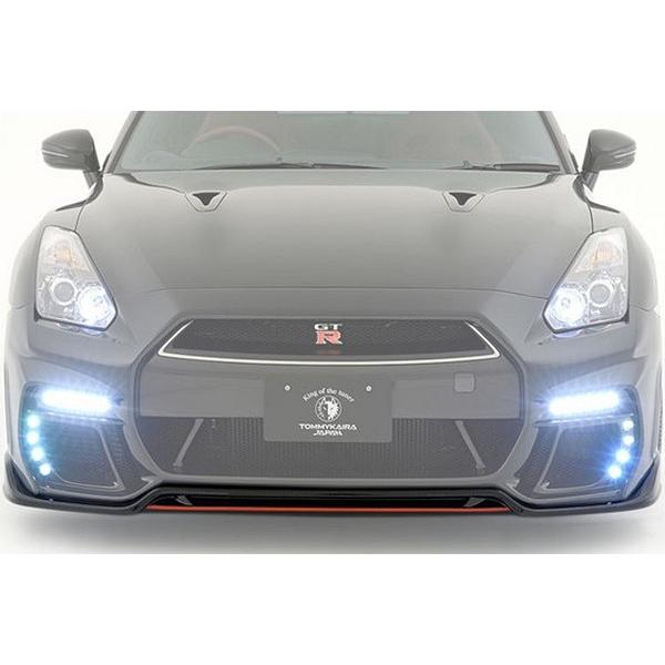 ROWEN エアロ WORLD PLATINUM フロントリップスポイラー WetCarbon製 素地 ニッサン GT-R 4WD 前期 R35用 1N001A00｜yatoh