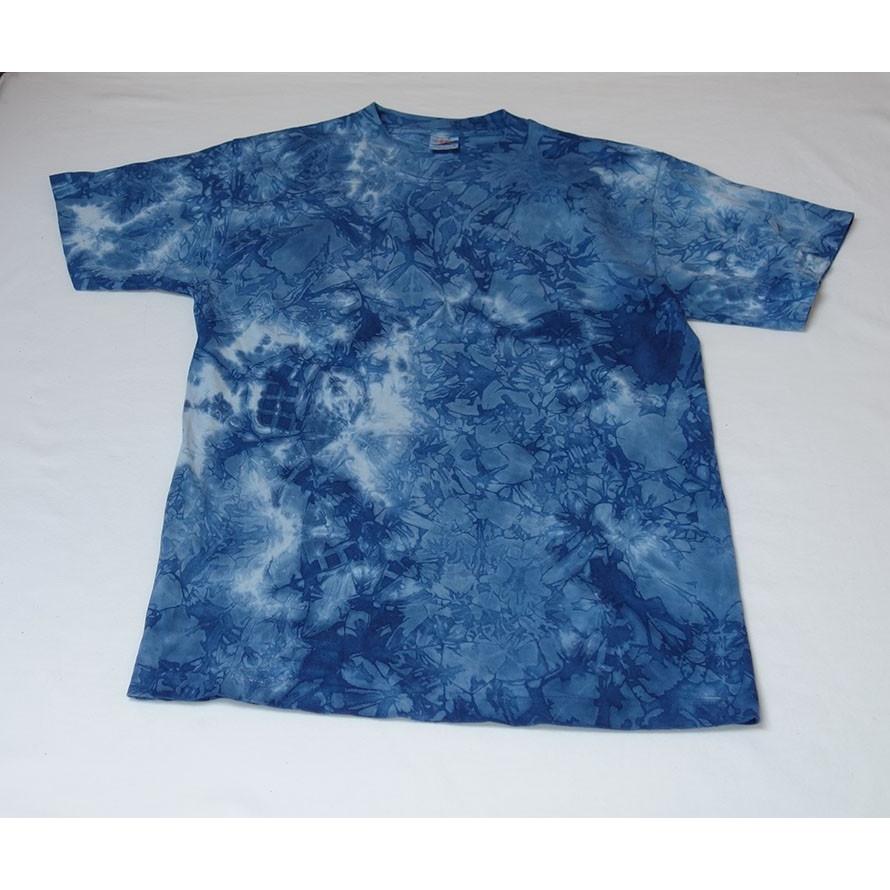 藍染絞りtシャツ かご染め手染め メンズ レディース Satmami 八ヶ岳スタイル 通販 Yahoo ショッピング