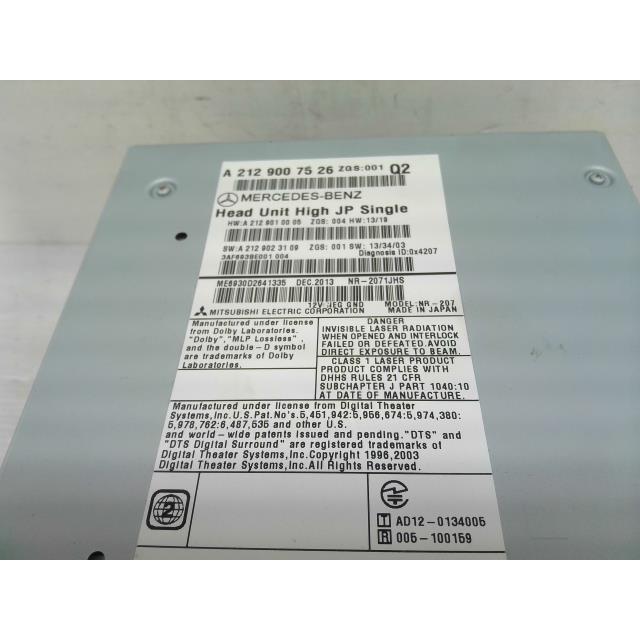 ベンツ Eクラス RBA-212036C カー ナビ ゲーション 197 A2129007526