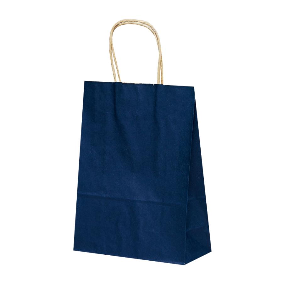 紙袋 手提げ 小さめ/ 【T-3 カラー（紺）ネイビー】お徳用25枚入り 業務用 220×100×300 シンプルな無地で幅広いご用途に！ | 