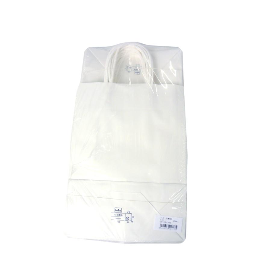 紙袋 手提げ 小さめ/ 【T-3 白無地】お徳用25枚入り 業務用 220×100×300 シンプルなホワイト無地！ギフト、ラッピングに！ |  | 02