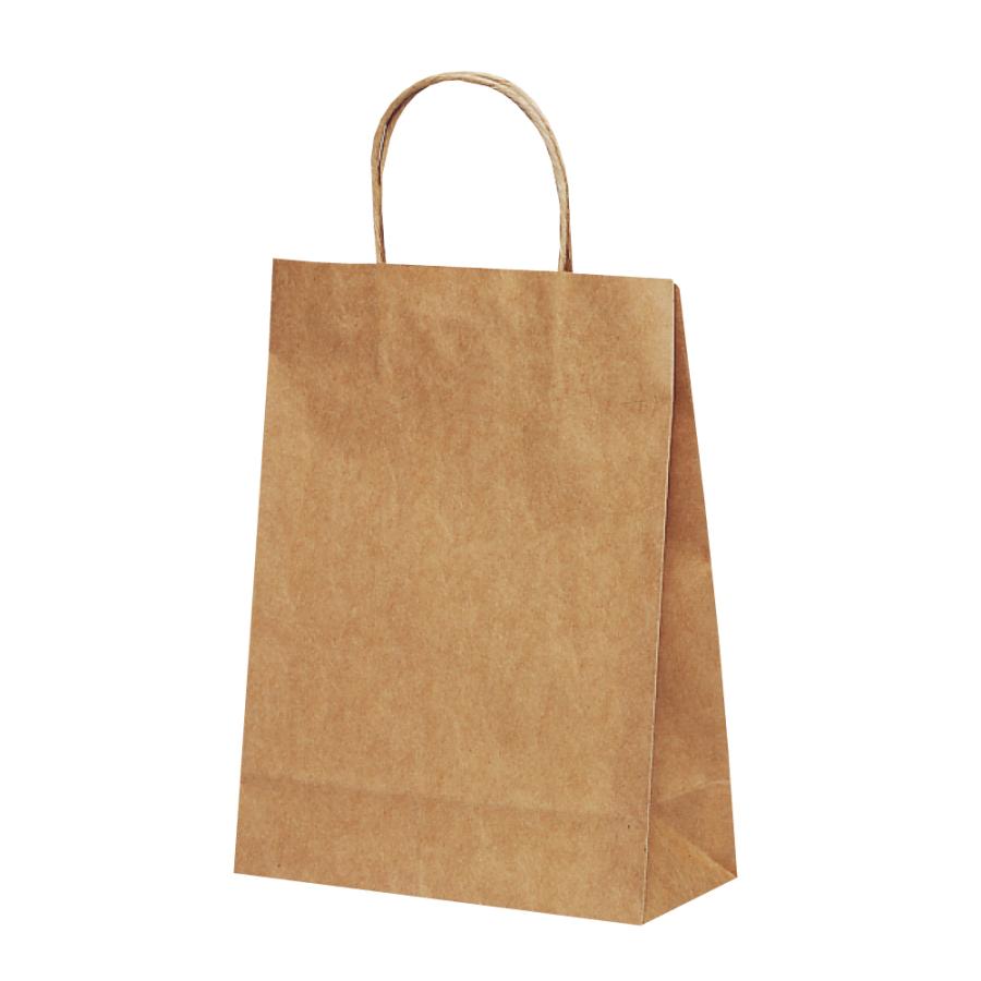 紙袋 手提げ 小さめ/ 【T-3 茶無地】お徳用25枚入り 業務用 220×100×300 シンプルな紙袋・クラフト紙を使用 デコってオリジナル紙袋も作れる！ | 