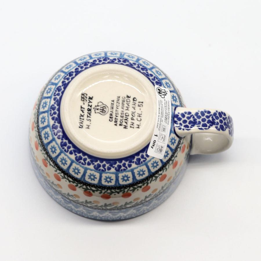 【極美品】【レア！】ポーリッシュポタリー セラミカ スープカップ＆スクエアお皿 Ceramika Artystyzna 【正規取扱店】ポーリッシュポタリー