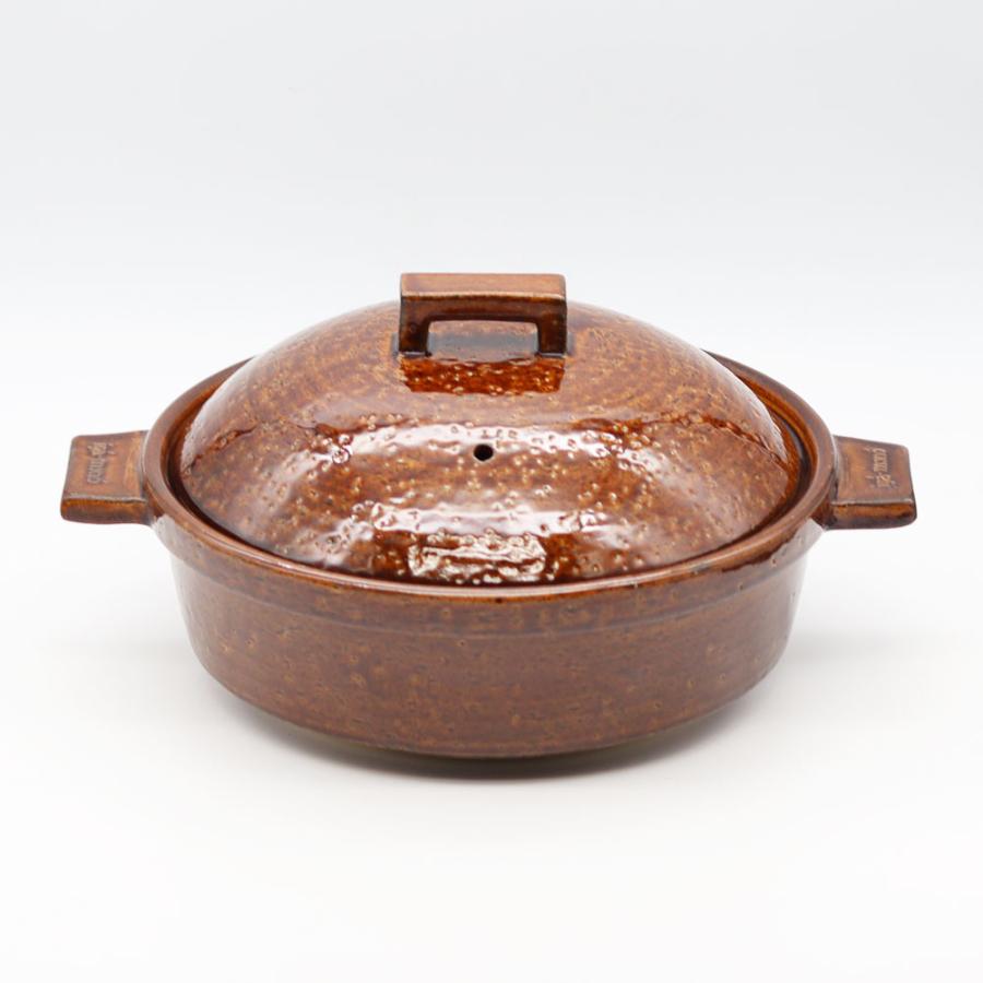 長谷園 土鍋 ビストロ蒸し鍋 ACK-32　アメ 大 長谷園 【正規取扱店】長谷園 ビストロ蒸し鍋 大 アメ ACK-32 機能土鍋