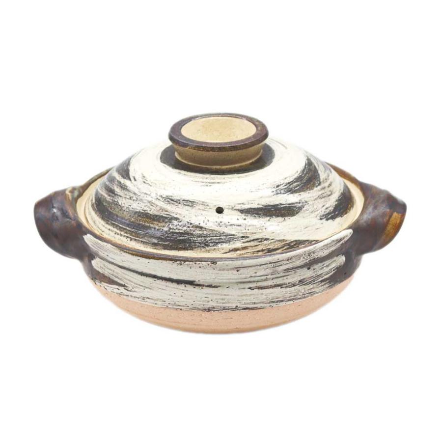 長谷園 【正規取扱店】長谷園 伊賀土鍋 刷毛目 中 ANH-02直火 日本製