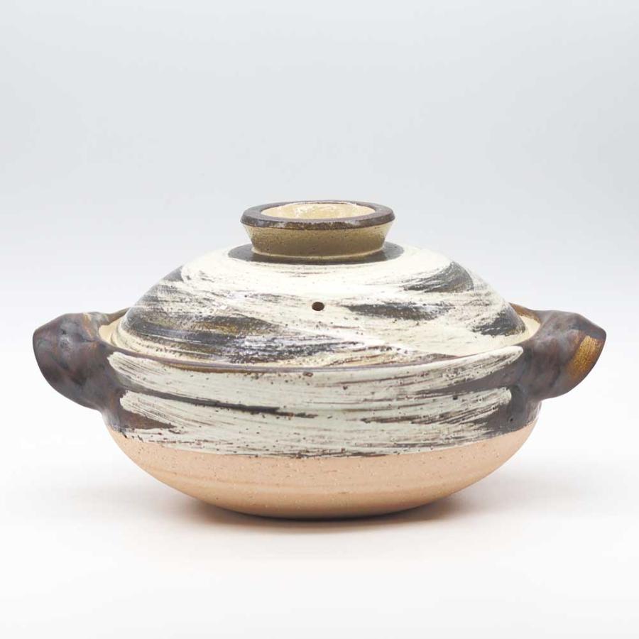 長谷園 【正規取扱店】長谷園 伊賀土鍋 刷毛目 中 ANH-02直火 日本製