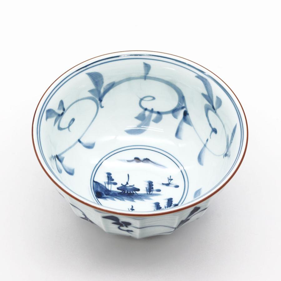 波佐見焼 一誠陶器 時代山水 丼 呉須 21054 どんぶり don 一誠窯