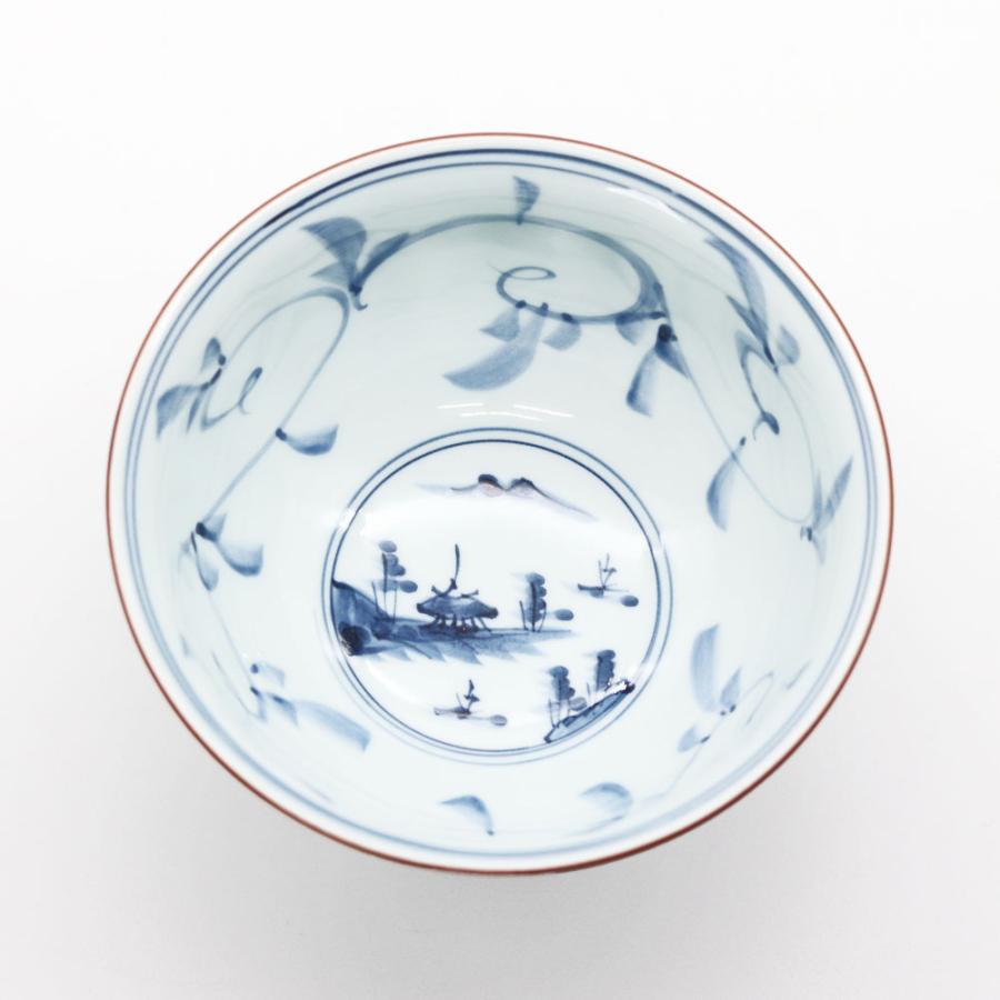 波佐見焼 一誠陶器 時代山水 丼 呉須 21054 どんぶり don 一誠窯