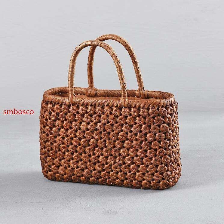 高級品 山葡萄かごバッグ 花編み 山ぶどう籠 巾着 丈夫 お洒落 やまぶどう籠 手編み 大容量 かごバッグ 送料無料の画像