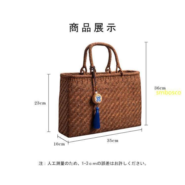 高級品 山葡萄かごバッグ 職人手作り 山ぶどう籠 巾着 丈夫 お洒落 レトロ やまぶどう籠 手編み 網代編み 大容量 かごバッグ 送料無料_7