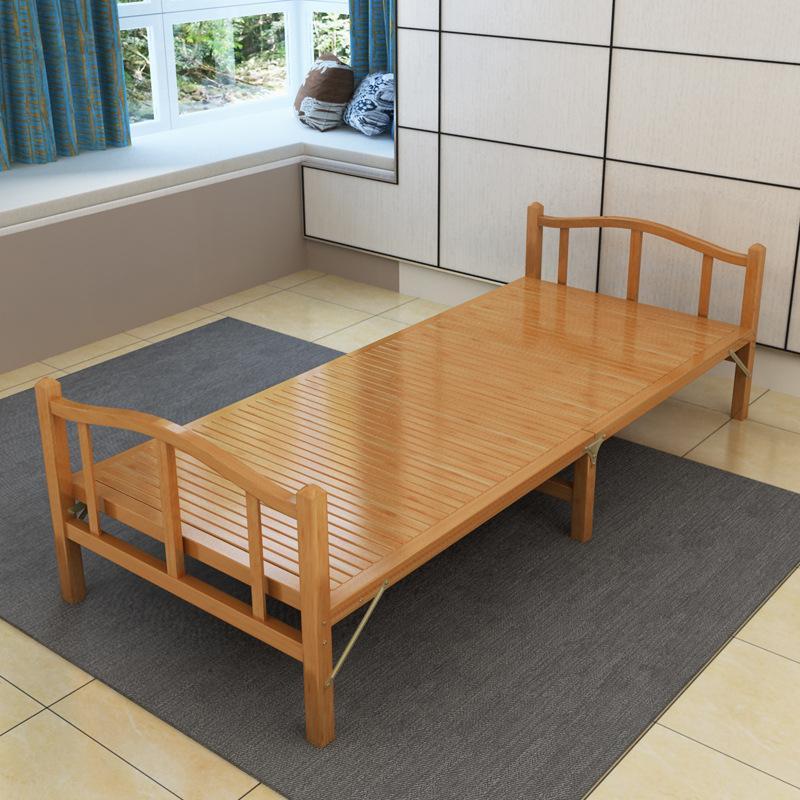 組立不要】折りたたみベッド 横幅81cm 竹庭 ベッド ベッドフレーム