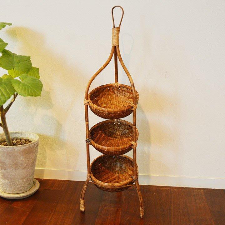 アジアン バリ島 ロンボク 三段ラック リゾート キッチン 家具