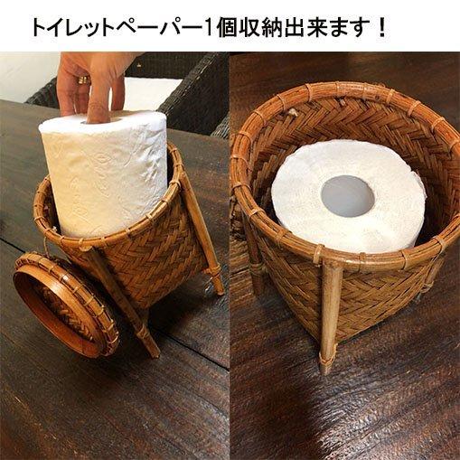 アジアン バリ 雑貨 ♪ロンボク島の4本足ミニバスケット蓋付 