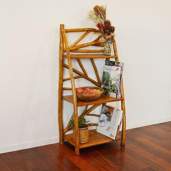 アジアン家具 木製 バリ ♪ARブックラック（A4サイズ収納OK