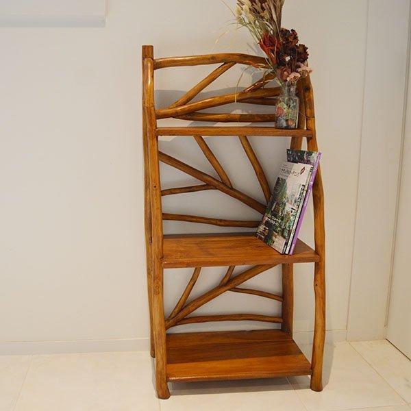 アジアン家具 木製 バリ ♪ARブックラック（A4サイズ収納OK