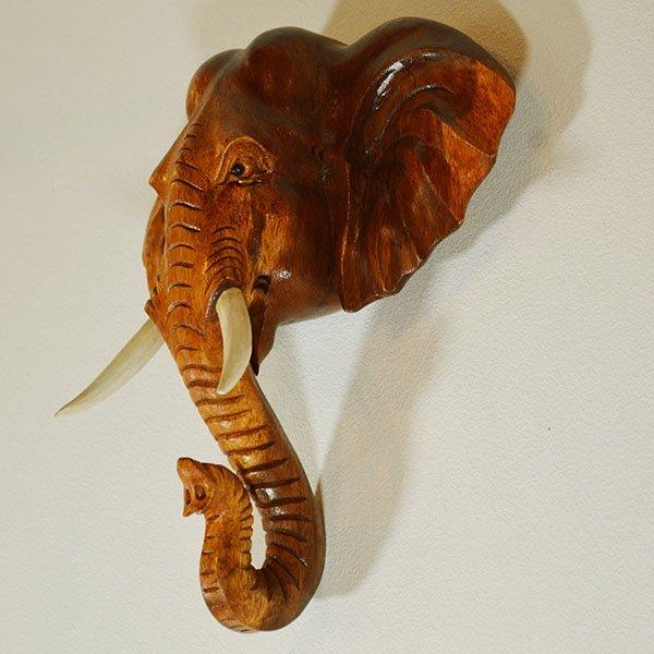 激安商品 アジアン バリ 雑貨 象の彫刻オブジェ 壁掛け無垢スワル材 幅28ｃｍ 高さ30ｃｍ インテリア おしゃれ エスニック 壁飾り レリーフ Babylonrooftop Com Au