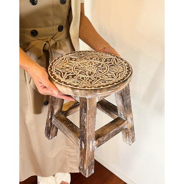 花台 スツール 木製 インテリア 彫刻 木彫り 楽天市場】☆レビューで特典☆スツール 木製 花台 踏み台 足置き