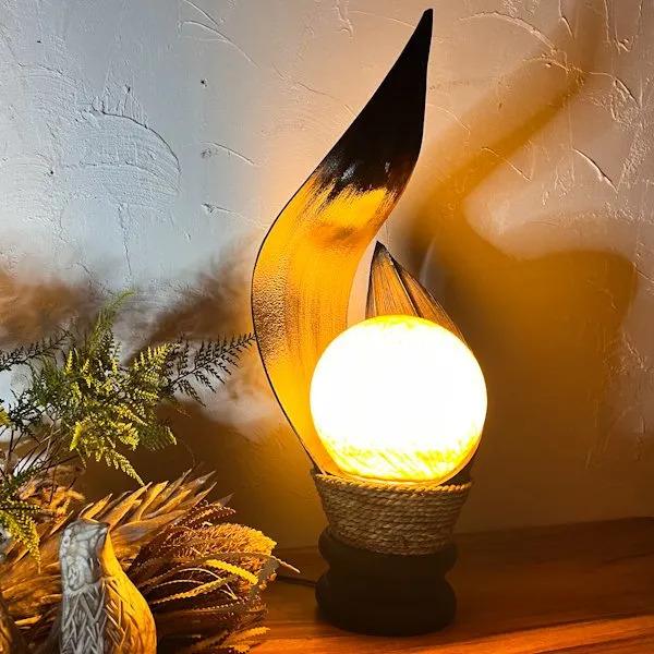 ヤシリーフのムーンランプ E（LED電球付）♪ スタンドライト 間接照明 