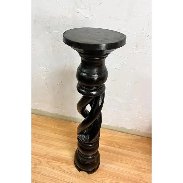 バリ島のトルネード彫刻花台（Lサイズ 高さ80cm）♪ ソファーサイド 