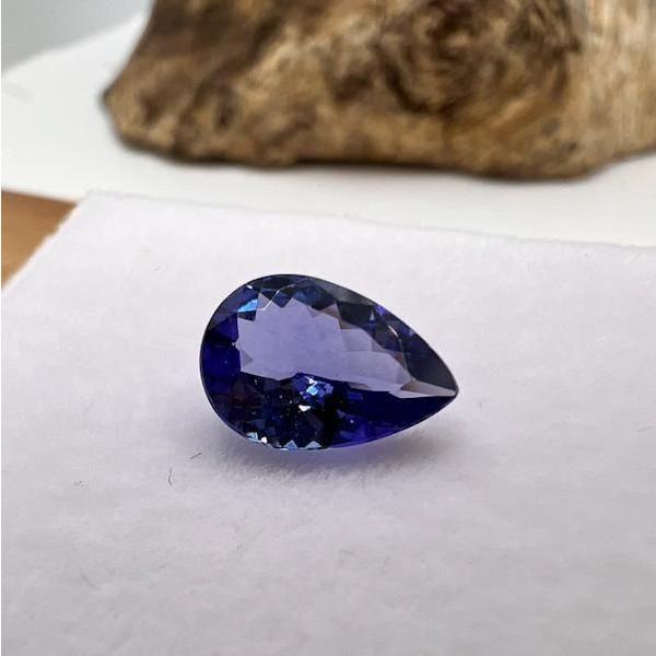 タンザナイト ペアシェイプ10mm×7mm B89880200-27♪ 天然石 ルース 宝石 ジェム 裸石 誕生石 12月 パワーストーンの画像
