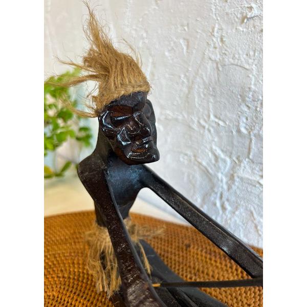 アジアン バリ 雑貨 ♪復活！原人 のびの〜びお香立て♪ インテリア