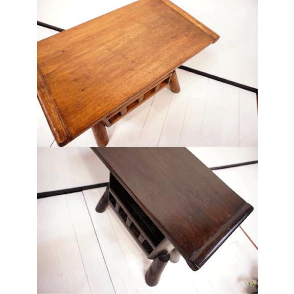 サイドテーブル ディスプレイラック 収納テーブル ♪ナチュラル マガジンラック テーブル♪ アジアン家具 リビング |  | 03