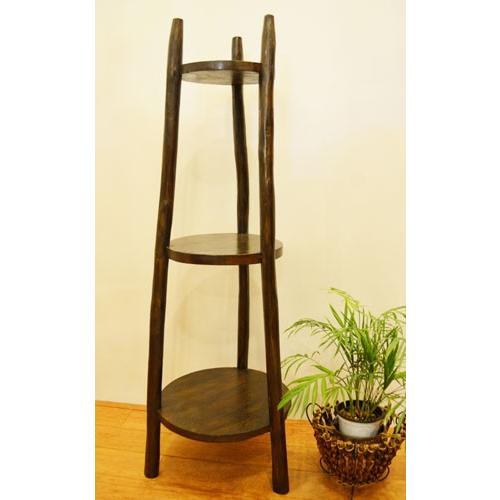 ★アジアン家具　ダークブラウン★三段棚 ☆アジアン家具 ダークブラウン☆三段棚 楽天市場】木製 格子