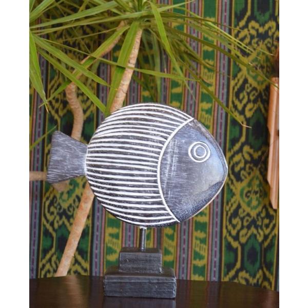 置物 置き物 オブジェ オーナメント 飾り インテリア小物 アジアン雑貨 バリ ♪お魚スタンドオブジェ♪ アジアンインテリア インテリア雑貨