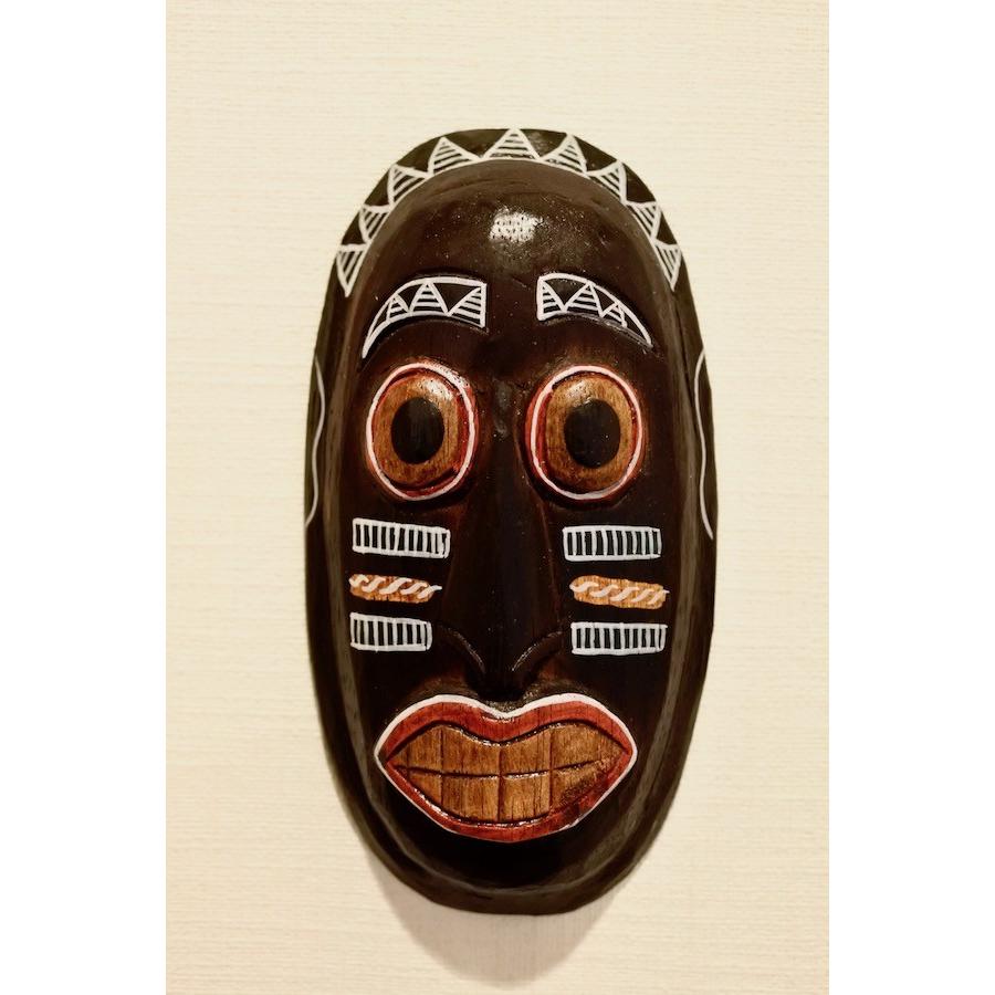 壁飾り 壁面装飾 ウォールデコ オブジェ インテリア小物 アジアン雑貨 バリ ♪アフリカンミニマスクD♪ おしゃれ エスニック アジアンインテリア インテリア雑貨 | 