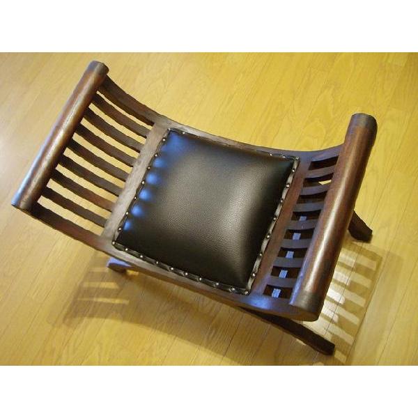 ストア 椅子 スツール 木製 バリ おしゃれ 茶）) (カルティニチェア(黒