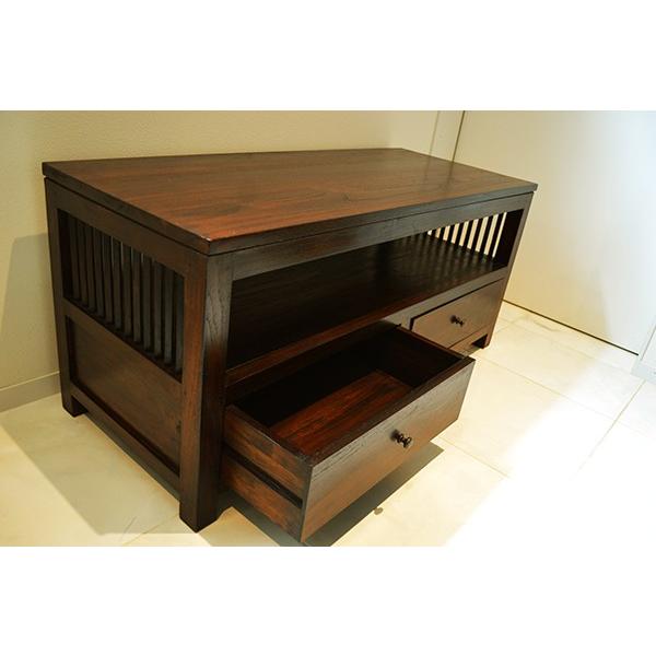 アジアン家具　バリ家具　テレビ台 テレビ台 120cm チーク無垢材 TVボード AVラック 木製家具 TV台