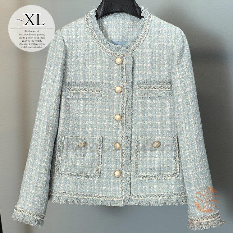 都内で ジャケット 不動の定番スタイルで上品に決める スーツ イベント Emb61 魅力的 ミセス 母親 休日 デート 女子会 お出かけ ブルー 大人 オシャレ 綺麗 もこもこ アクセント 丸首 長袖 レディース ジャケット Savannah Osc Com