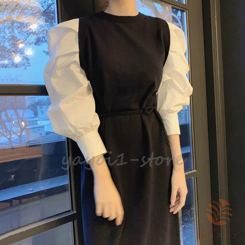 人気メーカー ブランド タイト ロング丈 ボリューム袖 長袖 レディースファッション レディス スカート ワンピース ベージュ モダン Pkr67 ブラックレディース ワンピース カラー ベージュ Www Doebem Org Br