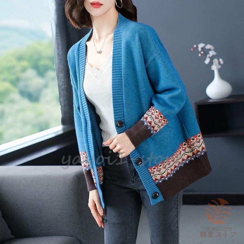 国内正規総代理店アイテム カーディガン トップス 長袖 Vネック ニット ポケット ボタン ナチュラルコーデ お出かけファッション 休日スタイル 女子旅 大人可愛い ストリート Heirloomedblog Com