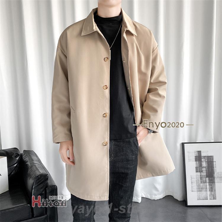 ステンカラーコート メンズ 春服 アウター ビジネス ロング