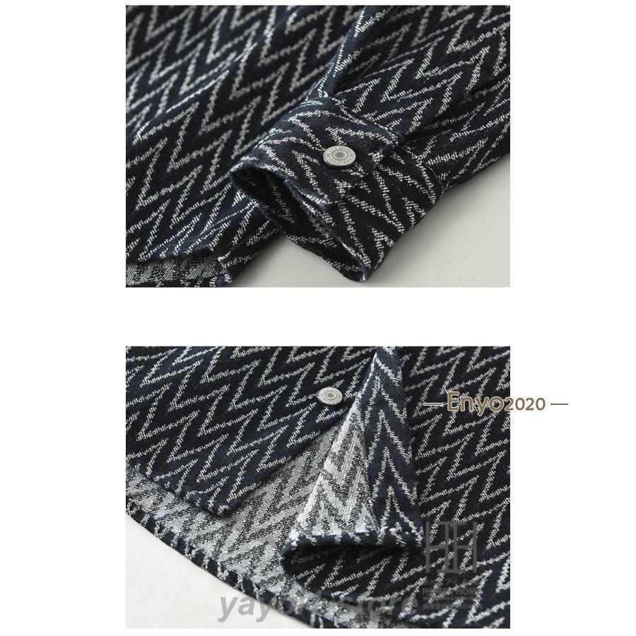シャツジャケット カバーオール シャツ メンズ 長袖 柄物 柄シャツ ポケット おしゃれ ワークシャツ 春 春服 秋 冬 メンズ長袖シャツ トップス | ブランド登録なし | 10