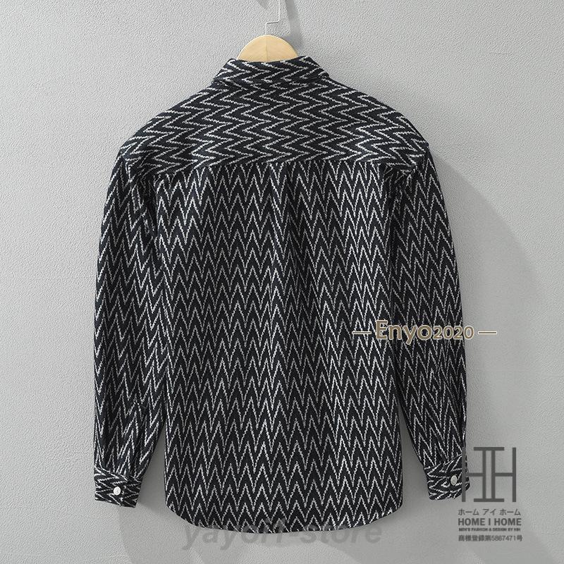 シャツジャケット カバーオール シャツ メンズ 長袖 柄物 柄シャツ ポケット おしゃれ ワークシャツ 春 春服 秋 冬 メンズ長袖シャツ トップス | ブランド登録なし | 07
