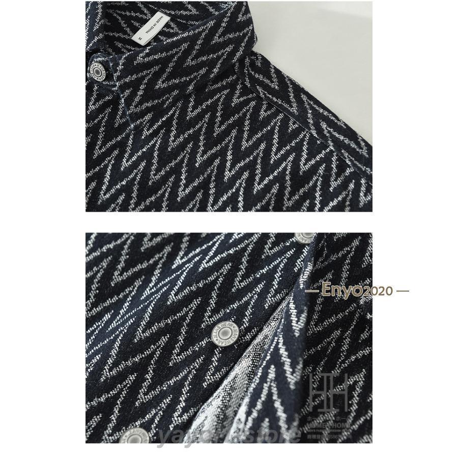 シャツジャケット カバーオール シャツ メンズ 長袖 柄物 柄シャツ ポケット おしゃれ ワークシャツ 春 春服 秋 冬 メンズ長袖シャツ トップス | ブランド登録なし | 09