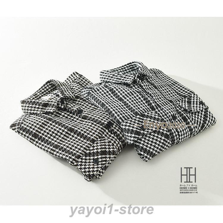 チェックシャツ シャツ メンズ 長袖 千鳥格子 チェック柄 柄シャツ