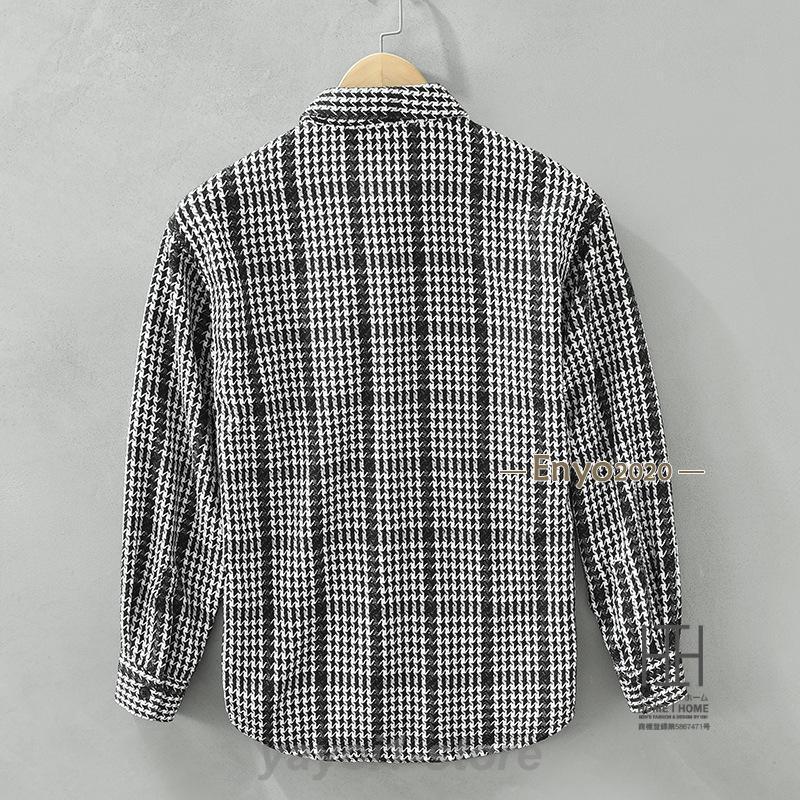 チェックシャツ シャツ メンズ 長袖 千鳥格子 チェック柄 柄シャツ