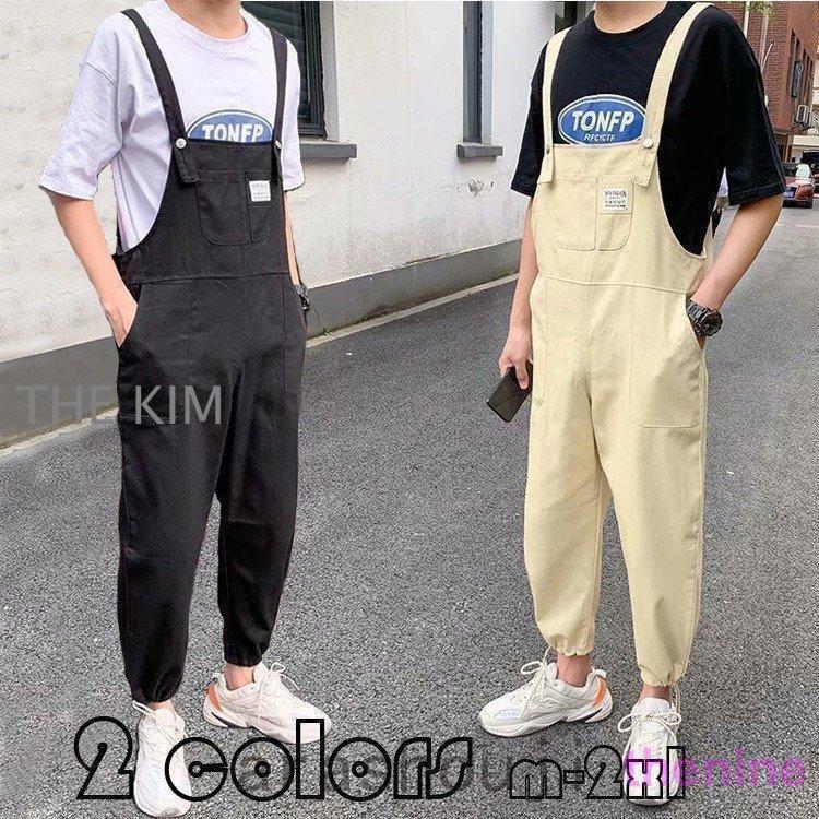 つなぎオーバーオールメンズサロペットロングパンツオールインワン夏