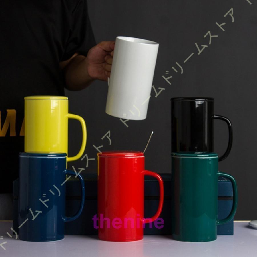 黒色 陶器製 蓋付きカップ マグカップ 蓋付き 保温 北欧 カップ マグ コーヒーカップ シンプル