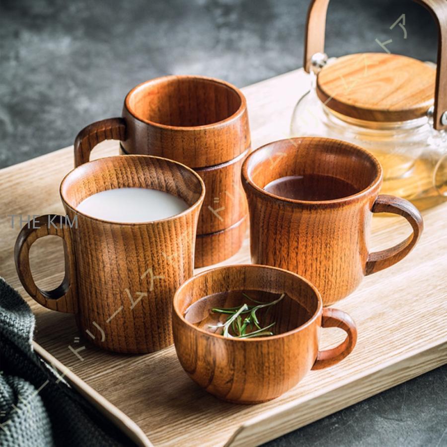 天然木製 マグカップ ペア セット 木製 カップ コップ カフェ シンプル