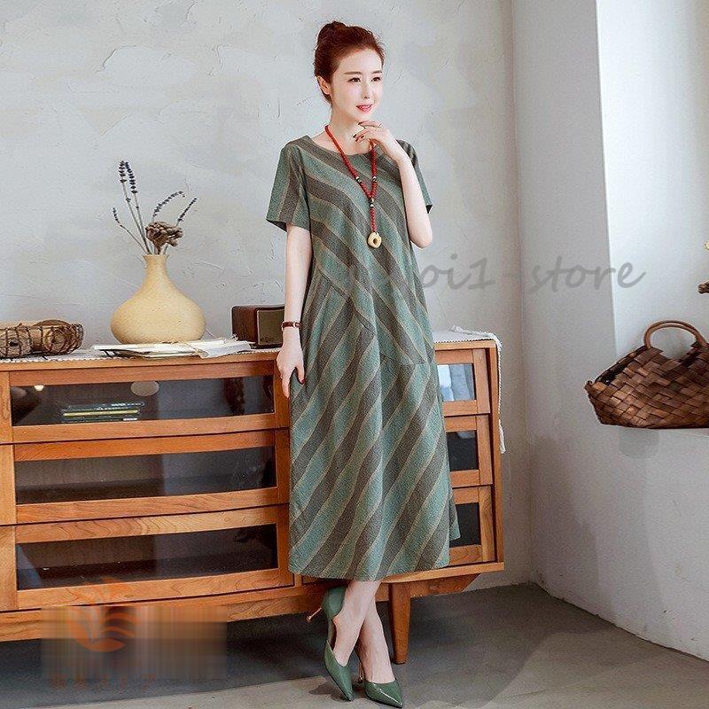 メーカー直売 ワンピース レディース 春夏 オシャレ綿麻上品 マタニティーワンピ きれいめ 半袖 大きいサイズ カジュアル 着痩せ マキシワンピース ワンピース サイズ Xl Www We Job Com