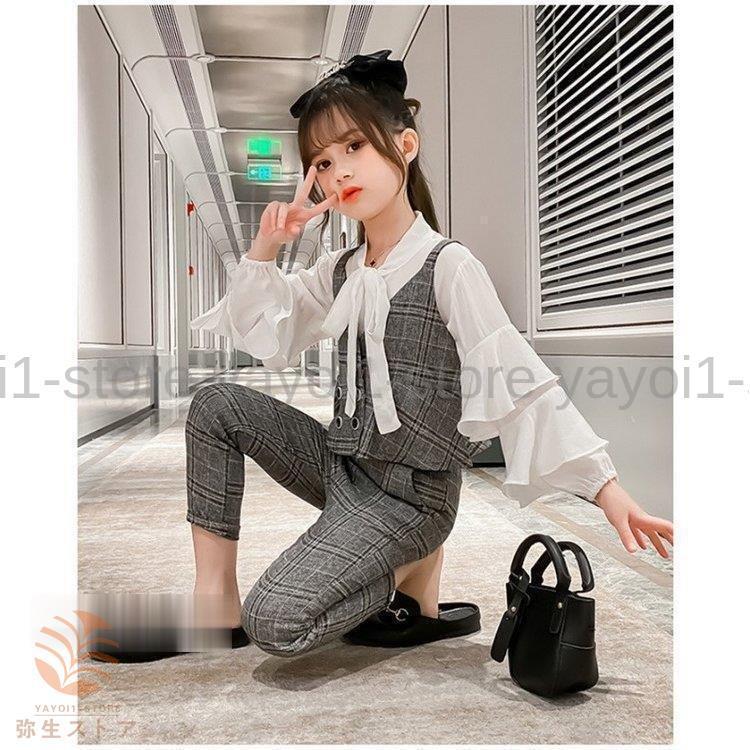 3点セット 韓国子供服 春秋 キッズ セットアップ 女の子 上下セット
